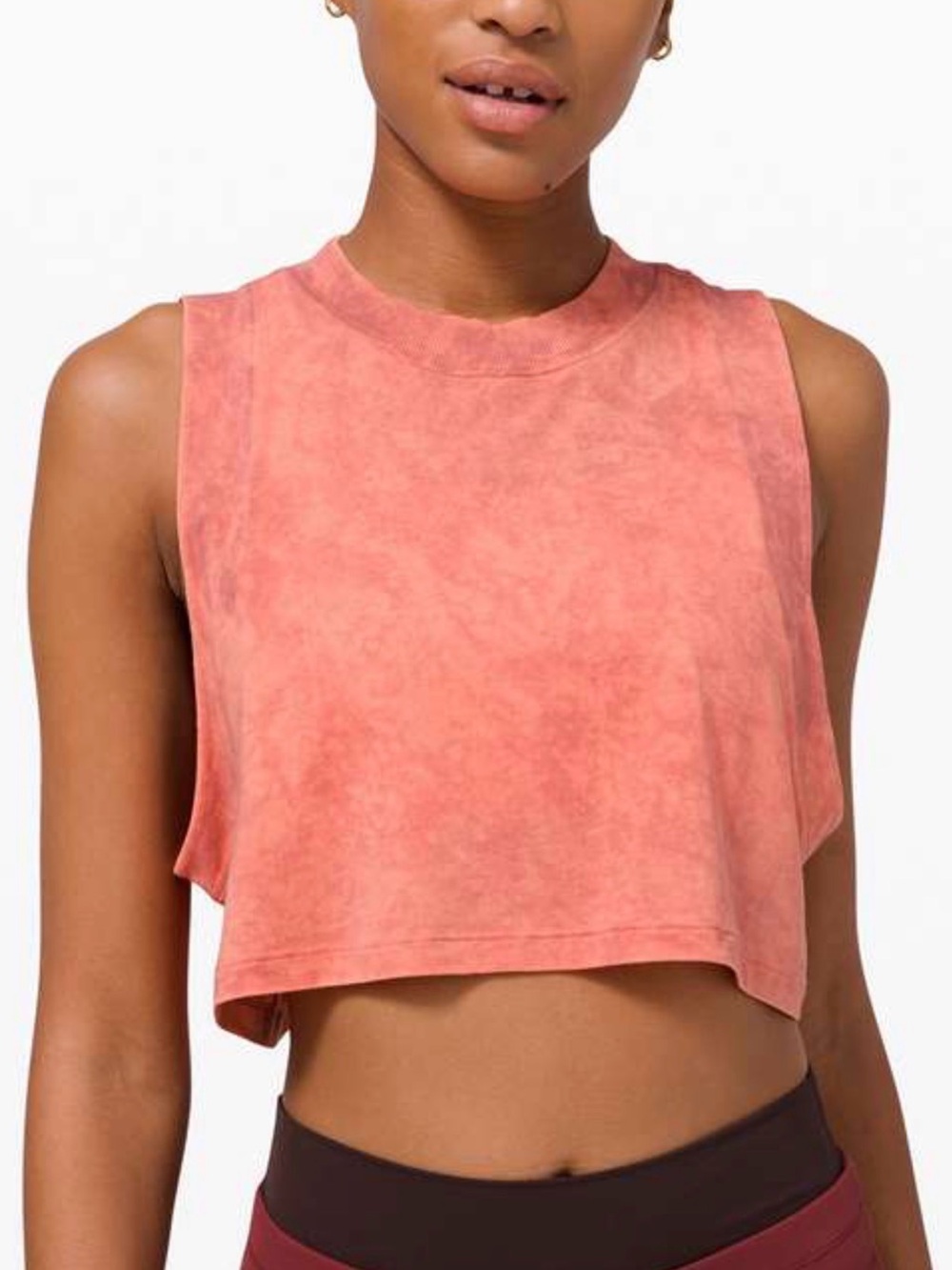 lululemon athletica Coral Sleeveless Cropped Tank